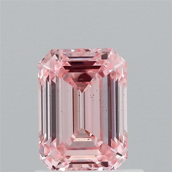 0.96ct Emerald FANCY INTENSE PINK VS2 Lab Created Diamond
