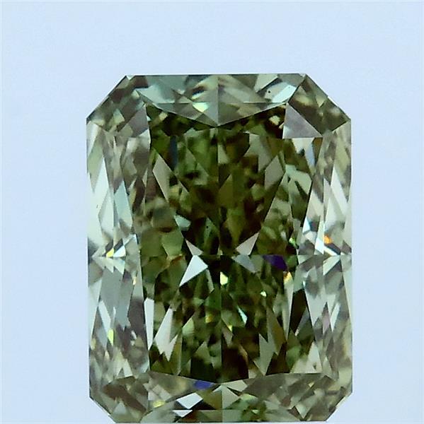 2.01ct Radiant FANCY INTENSE GREEN VS2 Lab Created Diamond