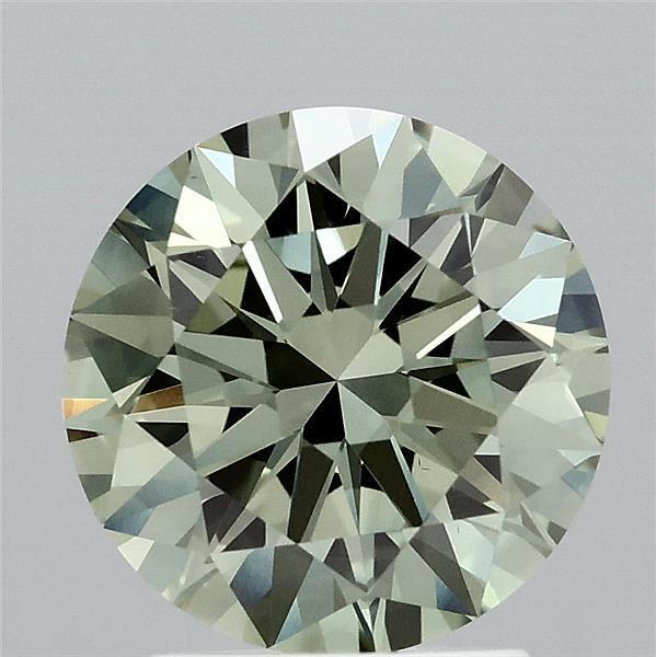 2.32ct Round FANCY VIVID GREEN VS1 Lab Created Diamond