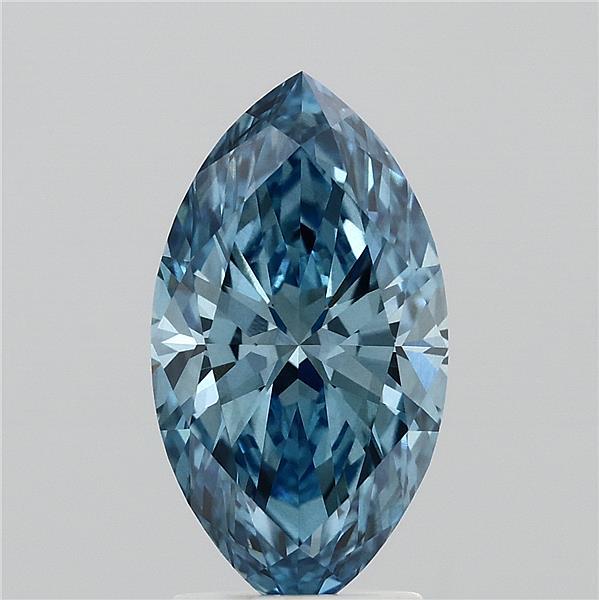 2.51ct Marquise FANCY VIVID BLUE VS1 Lab Created Diamond