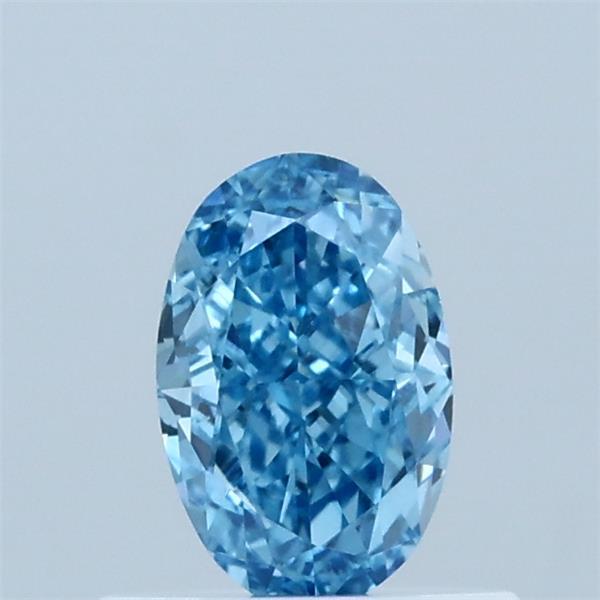 0.59ct Oval FANCY VIVID BLUE VS1 Lab Created Diamond