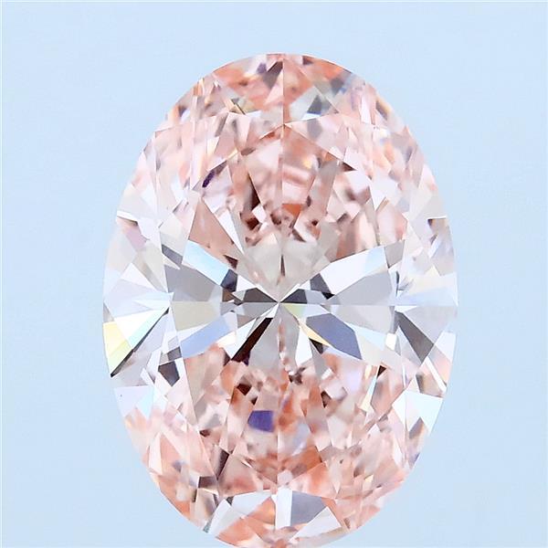 3ct Oval FANCY INTENSE PINK VS1 Lab Created Diamond