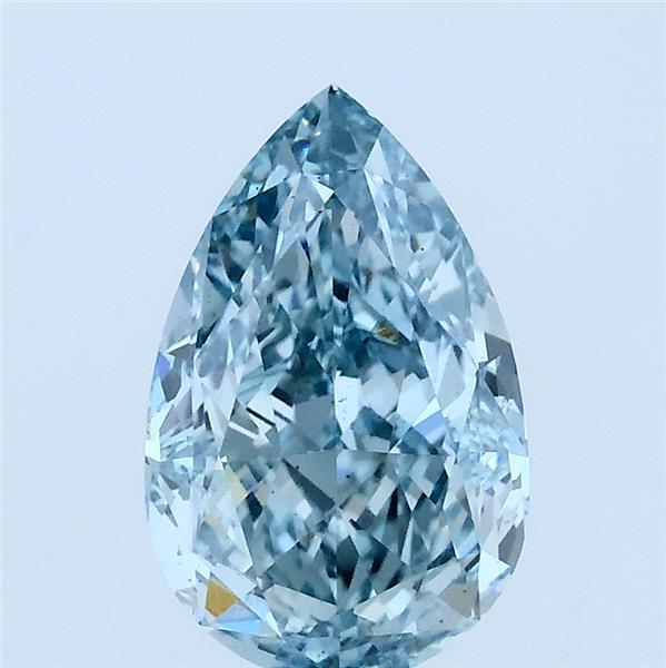 2.03ct Pear FANCY INTENSE BLUE VS2 Lab Created Diamond