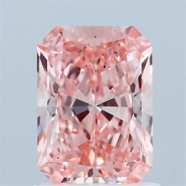 1.14ct Radiant FANCY VIVID PINK VS2 Lab Created Diamond