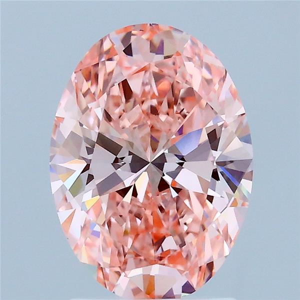 2.01ct Oval FANCY VIVID PINK VS1 Lab Created Diamond