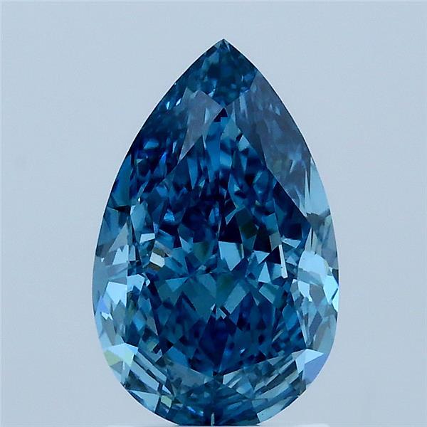 2.05ct Pear FANCY VIVID BLUE VS1 Lab Created Diamond
