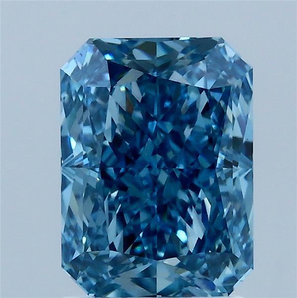 2.14ct Radiant FANCY VIVID BLUE VS1 Lab Created Diamond