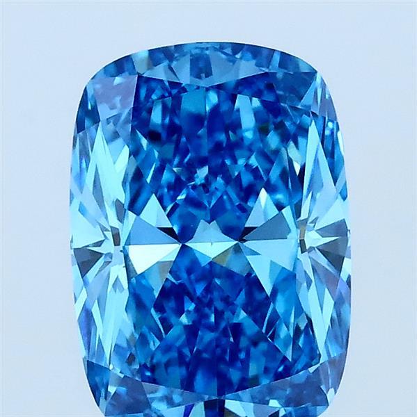 2.1ct Cushion FANCY VIVID BLUE VS1 Lab Created Diamond