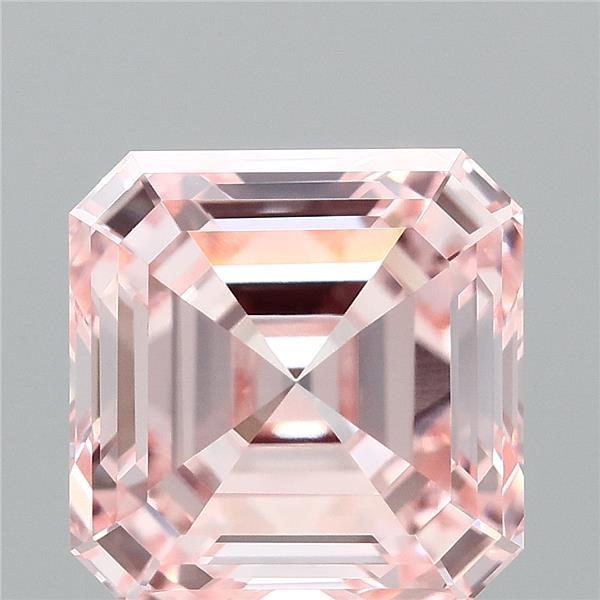 2.5ct Asscher FANCY INTENSE PINK VVS2 Lab Created Diamond
