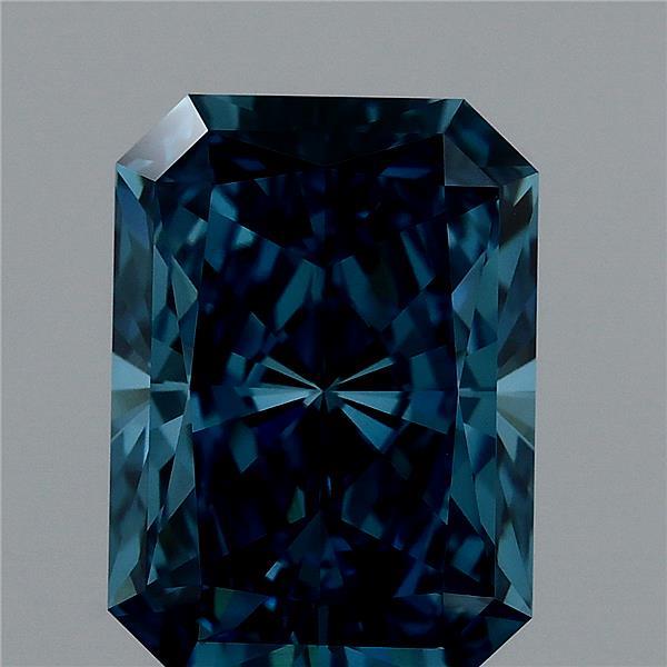 3.15ct Radiant FANCY VIVID BLUE VVS2 Lab Created Diamond