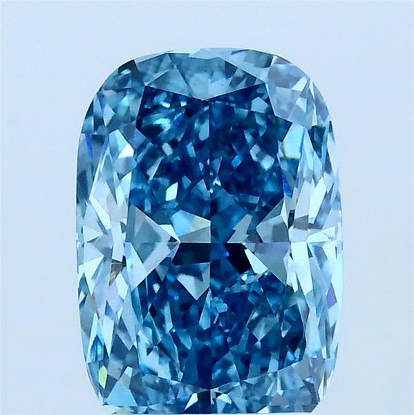 2.03ct Cushion FANCY VIVID BLUE VS1 Lab Created Diamond