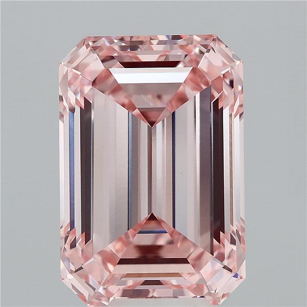 10.09ct Emerald FANCY INTENSE PINK VVS2 Lab Created Diamond