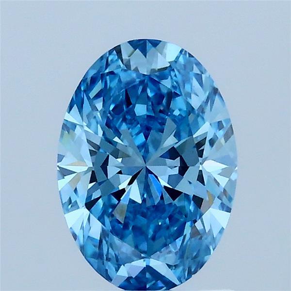 1ct Oval FANCY VIVID BLUE VS1 Lab Created Diamond