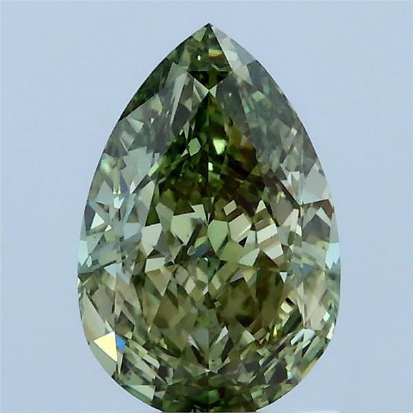 1.52ct Pear FANCY VIVID GREEN VS1 Lab Created Diamond