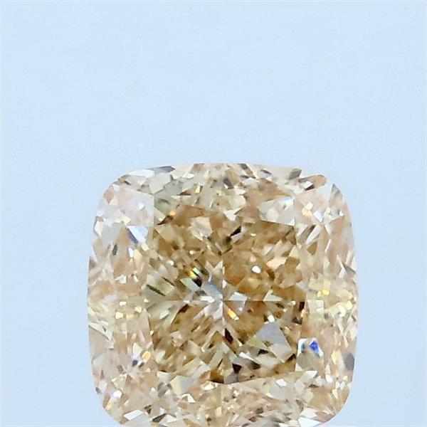 1.02ct Cushion LIGHT YELLOWISH BROWN VS1 Lab Created Diamond