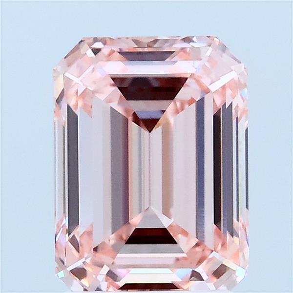 2ct Emerald FANCY INTENSE PINK VVS2 Lab Created Diamond