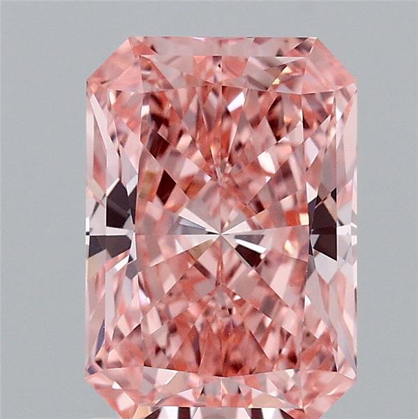 2.08ct Radiant FANCY VIVID PINK VS1 Lab Created Diamond