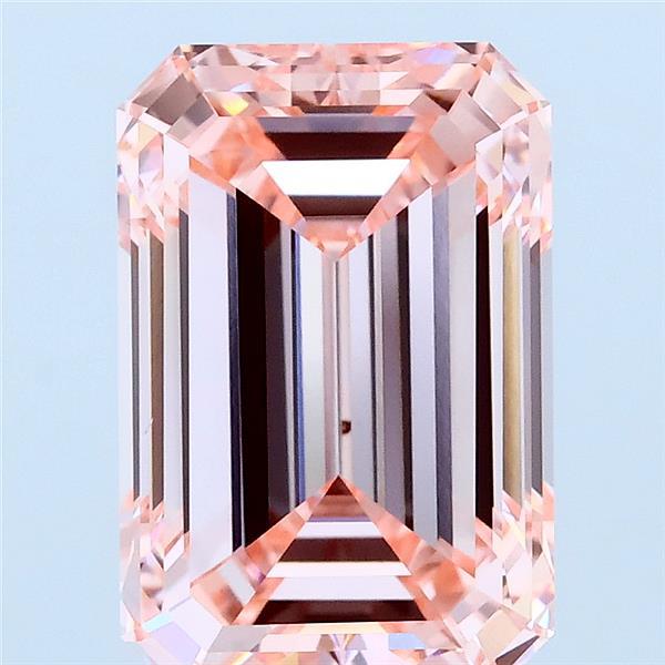 4.02ct Emerald FANCY INTENSE PINK VS1 Lab Created Diamond