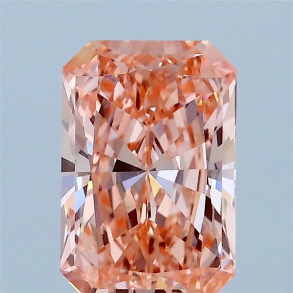 1.09ct Radiant FANCY VIVID PINK VVS2 Lab Created Diamond