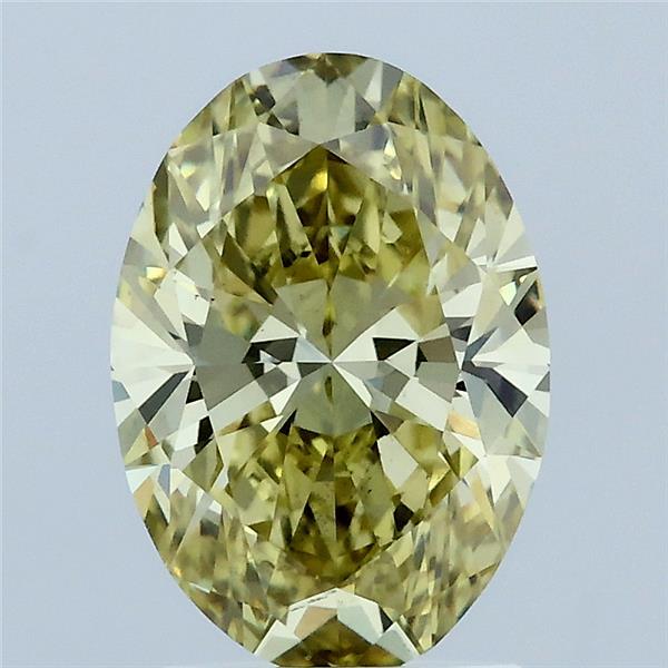 2.06ct Oval FANCY INTENSE YELLOW VS2 Lab Created Diamond