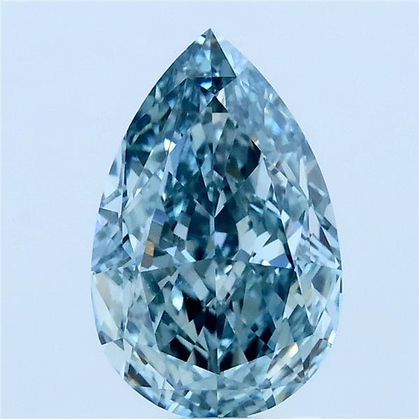2.03ct Pear FANCY VIVID BLUE VVS2 Lab Created Diamond