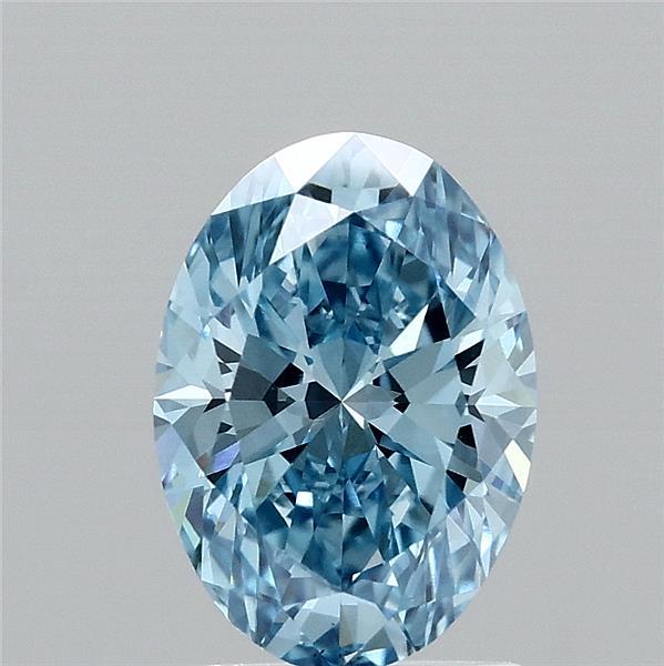 1.5ct Oval FANCY VIVID BLUE VS1 Lab Created Diamond
