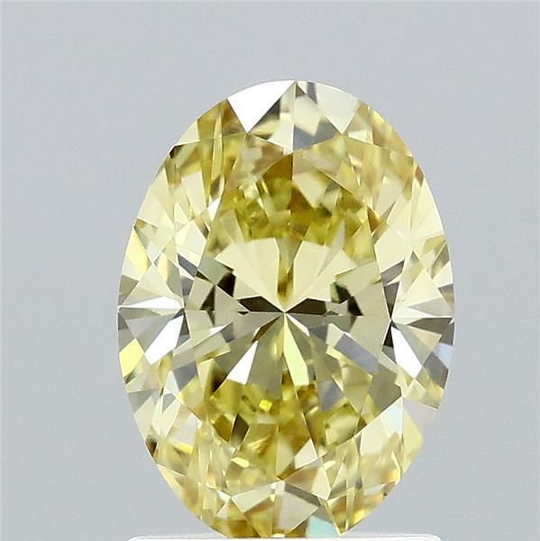 1.41ct Oval FANCY INTENSE YELLOW VS1 Lab Created Diamond
