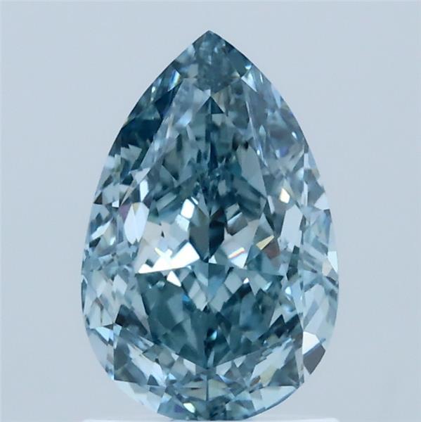 1.54ct Pear FANCY VIVID BLUE VVS2 Lab Created Diamond