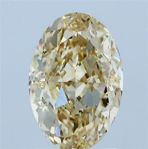 2.07ct Oval FANCY LIGHT YELLOW VS1 Lab Created Diamond