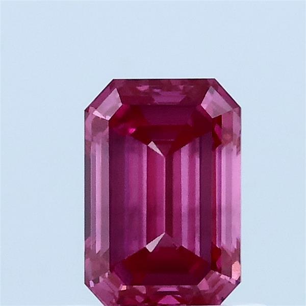 0.85ct Emerald FANCY VIVID PINK VS1 Lab Created Diamond