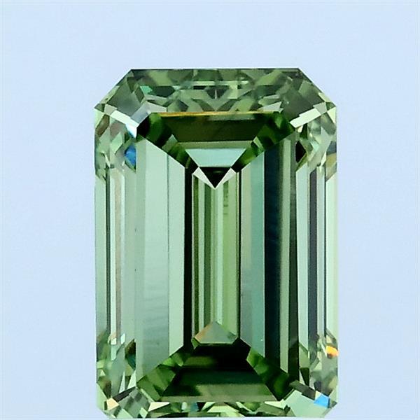 1.5ct Emerald FANCY VIVID GREEN VS1 Lab Created Diamond