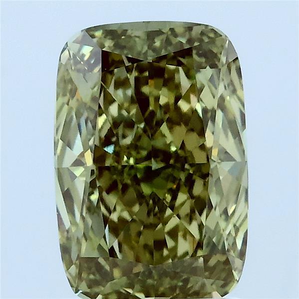 2.09ct Cushion FANCY INTENSE GREEN VVS2 Lab Created Diamond