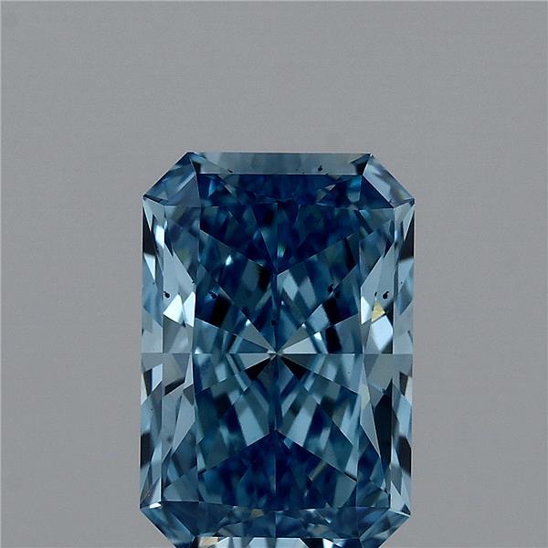 1.55ct Radiant FANCY VIVID BLUE VS2 Lab Created Diamond