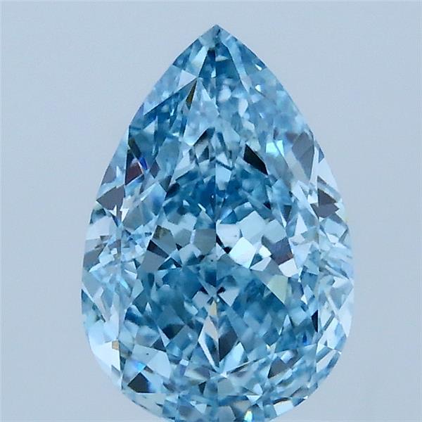 1.55ct Pear FANCY VIVID BLUE VS1 Lab Created Diamond