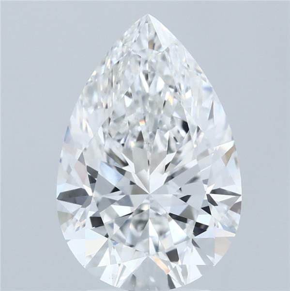 3.72ct Pear F VVS2 Lab Created Diamond