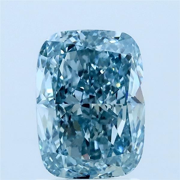 1.55ct Cushion FANCY INTENSE BLUE VS1 Lab Created Diamond