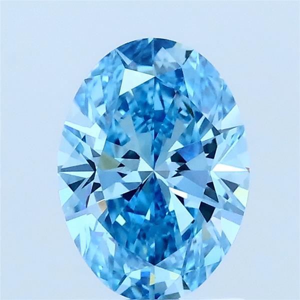 1.03ct Oval FANCY VIVID BLUE VVS2 Lab Created Diamond