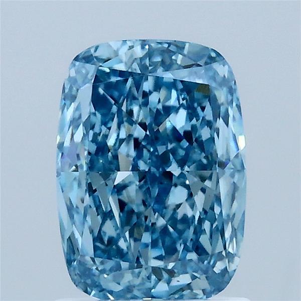 1.45ct Cushion FANCY VIVID BLUE VS2 Lab Created Diamond