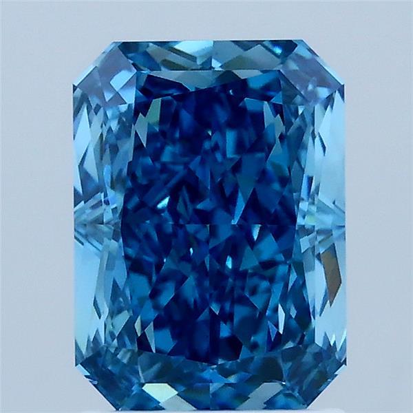 2.1ct Radiant FANCY VIVID BLUE VS1 Lab Created Diamond