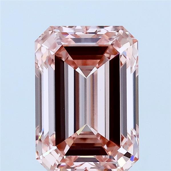 2.06ct Emerald FANCY INTENSE PINK VVS2 Lab Created Diamond