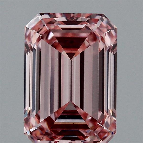 1.6ct Emerald FANCY INTENSE PINK VS1 Lab Created Diamond