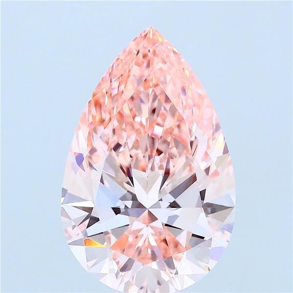 3.05ct Pear FANCY VIVID PINK VVS2 Lab Created Diamond