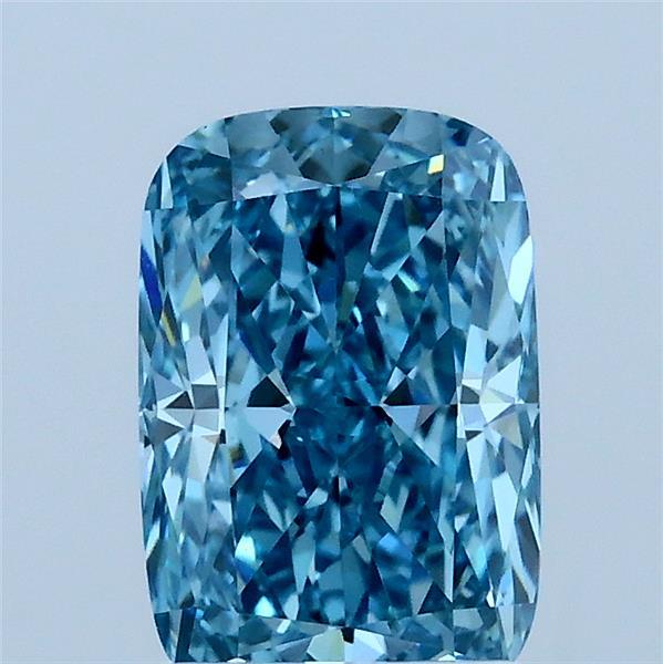 1.6ct Cushion FANCY VIVID BLUE VS1 Lab Created Diamond