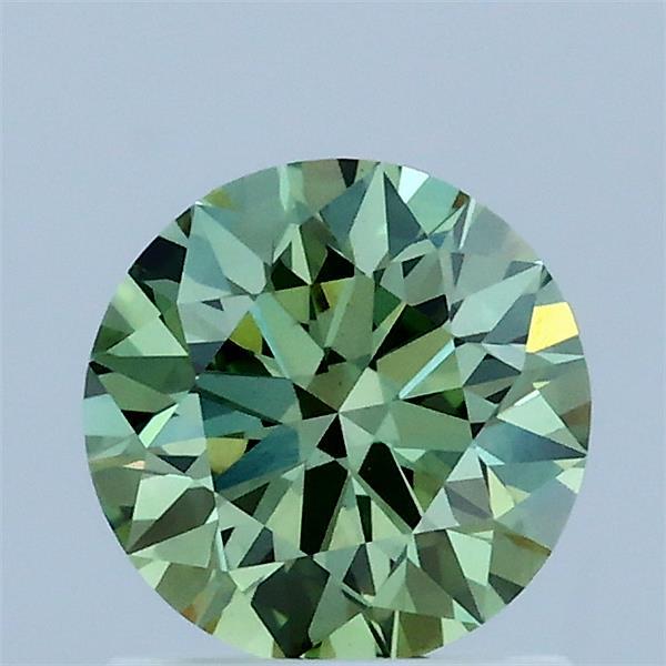 1.03ct Round FANCY VIVID GREEN VS1 Lab Created Diamond