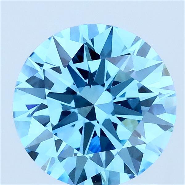 1.5ct Round FANCY VIVID BLUE VVS2 Lab Created Diamond