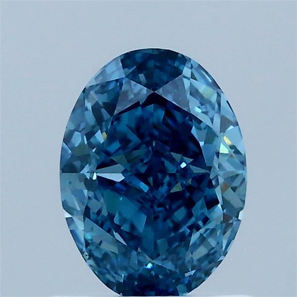 1.08ct Oval FANCY VIVID BLUE VS1 Lab Created Diamond