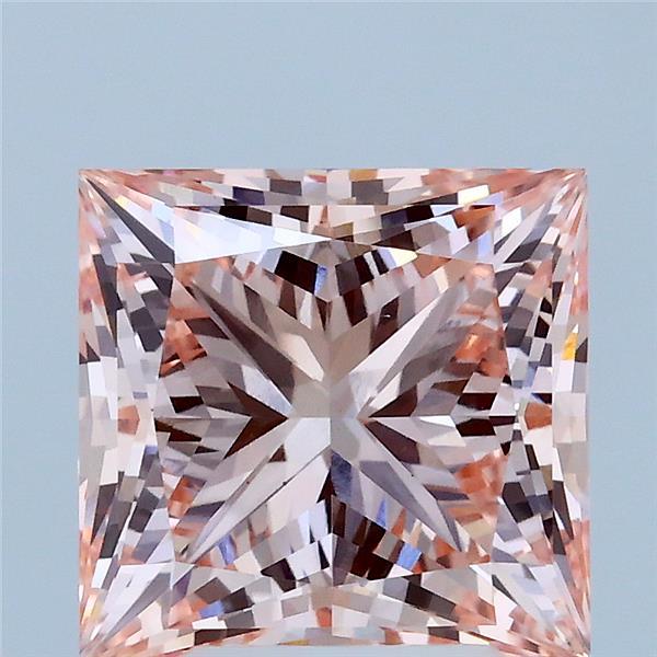 3.68ct Princess FANCY INTENSE PINK VS1 Lab Created Diamond
