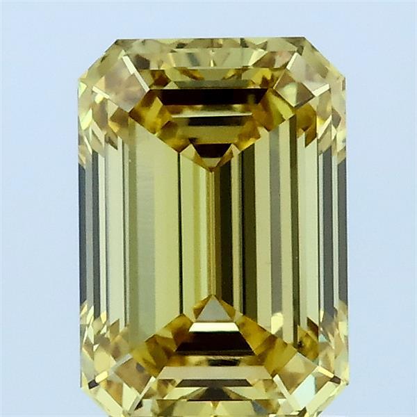 1.52ct Emerald FANCY INTENSE YELLOW VVS2 Lab Created Diamond