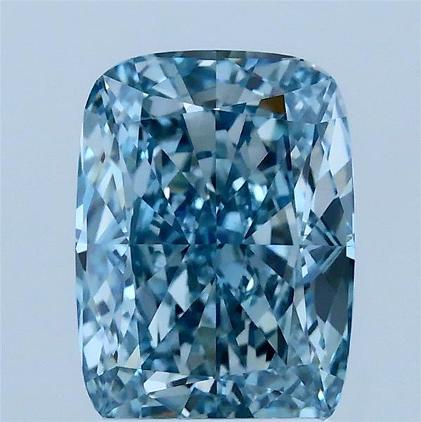 2.03ct Cushion FANCY INTENSE GREENISH BLUE VS1 Lab Created Diamond