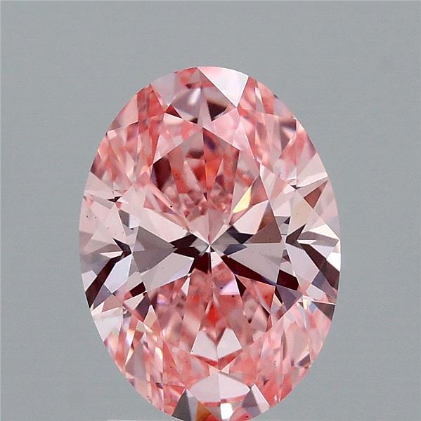 2ct Oval FANCY VIVID PINK VS1 Lab Created Diamond